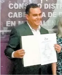  ?? ESPECIAL ?? Fernando Mercado (PRI) gobernará en Contreras.