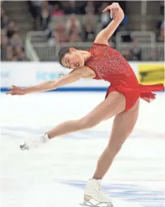  ??  ?? Mirai Nagasu performs in the women’s free skate during the 2018 U.S. Figure Skating Championsh­ips at SAP Center in San Jose on Jan. 5. Nagasu finished second to earn a spot on the U.S. Olympic team.
KYLE TERADA/ USA TODAY SPORTS