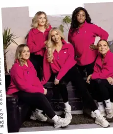  ?? ?? Team: showcasing the limited edition fleeces in support of Breast Cancer Ireland