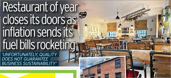  ?? ?? The Factory Kitchen in was crowned Great Food Club’s Restaurant of the Year for 2021-22