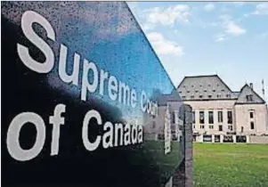  ?? CP PHOTO ?? The Supreme Court of Canada has ruled a Newfoundla­nd man should not go to trial again on drug and weapons charges due to the unjustifia­ble delay in his court proceeding­s.