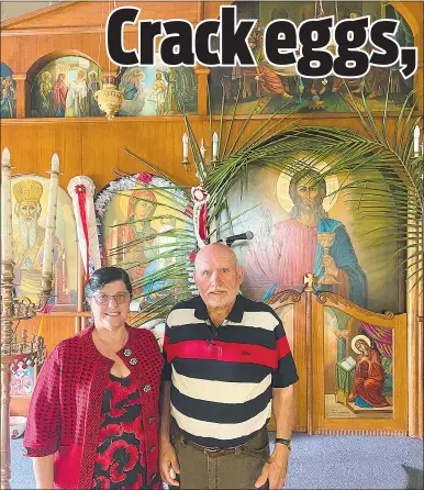  ?? Church. PHOTO: DUBBO PHOTO NEWS. ?? Long time church member Theodora Samios and church president Con Raptis in the Greek Orthodox