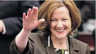  ?? JASON FRANSON/ THE CANADIAN PRESS ?? Alberta Premier Alison Redford is the most recent example of why we need a better way to remove political leaders who have been liabilitie­s to their parties.