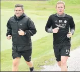  ??  ?? SCARY SIGHT Tony Docherty and Barry Robson