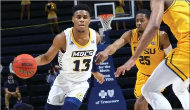  ?? Dale Rutemeyer, GoMocs.com ?? Malachi Smith, along with David Jean-Baptiste, were both named as Southern Conference All-Conference players for the Mocs for the 2020-2021 season, the league announced on Wednesday.