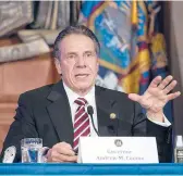  ?? MIKE GROLL/OFFICE OF GOV. CUOMO ?? New York Gov. Andrew Cuomo is facing additional allegation­s of inappropri­ate workplace conduct. He has said he will not resign from office.