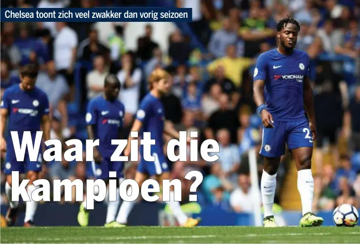  ?? FOTO PHOTO NEWS ?? Het staat 03 na 45 minuten. Batshuayi en zijn ploegmaats druipen af.