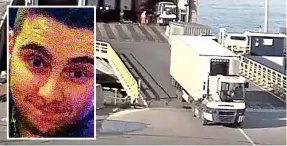  ?? PA ?? Death journey: Eamonn Harrison (inset) driving lorry in picture shown to court