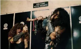  ?? ?? ‘Our songs were considered bad and poorly played, but there was a scene of headbanger­s who adored us’ … Zhema and Angel of Vulcano. Photograph: Courtesy of Marcelo R Batista
