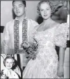  ?? Photos courtesy of Marlon Pecson ?? First Miss Universe Armi Kuusela is shown with her Filipino husband Virgilio Hilario in a file photo. Inset shows the Finnish beauty winning the title in 1952.