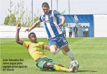  ?? ?? João Mendes fez nove jogos pela equipa principal do FC Porto