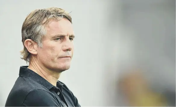  ??  ?? Phil Parkinson watches on as his side win 8-1 against Aston Villa U21s.