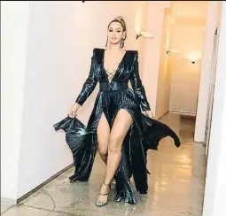  ?? @BEYONCE ?? ELENA CASTELLS
Uno de los vestidos que Beyonce ha enseñado esta semana