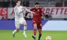  ?? Christof Stache/AFP/Getty Images ?? Bayern Munich’s Jamal Musiala (right) and Red Bull Salzburg’s Brenden Aaronson in the Champions League last 16. Photograph: