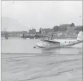  ??  ?? A Short Brothers flying boat on the Medway in 1948