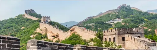  ??  ?? BELOW The Great Wall of China at Mutianyu, near Beijing, built during the Ming Dynasty (1368–1644)