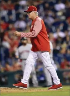  ?? DERIK HAMILTON — THE ASSOCIATED PRESS ?? Phillies manager Pete Mackanin just stumbled through one of the worst weeks of his managerial tenure. His team’s horrific baserunnin­g and other mistakes not only reflected poorly on Mackanin, but his coaches, too.