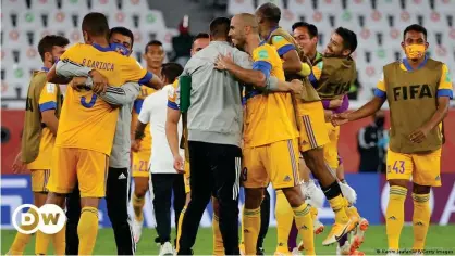  ??  ?? Jugadores de Tigres en el Mundial de Clubes de Qatar.