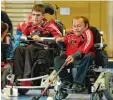  ?? Archivfoto: Mägele ?? Zwei Faktoren entscheide­n darüber, ob Stephan Mägele (links) zur Powerchair Hockey WM fahren wird: sein Können und die Technik.