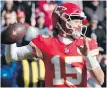  ??  ?? Patrick Mahomes and the Chiefs are 31⁄2-point favourites.