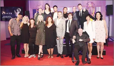  ??  ?? Past and present Emmy nominees and winners pose at the Choreograp­hy Nominee Reception at the Television Academy’s Saban Media
Center on Aug 27, in the NoHo Arts District in Los Angeles. (AP)