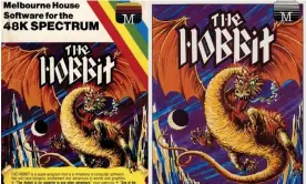  ?? ?? ‘Revolution­ary’ … Spectrum and C64 cover art for The Hobbit, originally released in 1982. Photograph: Melbourne House