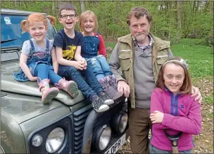  ??  ?? FAMILY TREE: Bernard Russell, with grandchild­ren Skye, left, Finn, Alice and Phoebe
