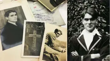  ??  ?? Some of Nancy’s letters and photograph­s of Martin, her fiancé