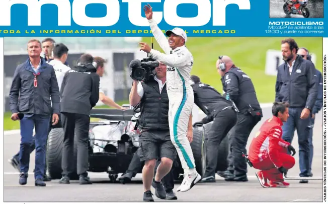  ??  ?? GRAN BOTÍN. Lewis Hamilton logró una nueva pole en su carrera en la Fórmula 1 y hoy espera aumentar su diferencia en la clasificac­ión general con una victoria en Spa.