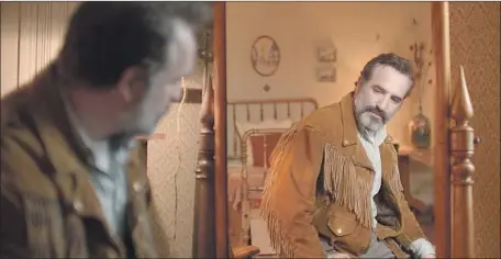  ?? Greenwich Entertainm­ent ?? “DEERSKIN” tracks a middle-aged drifter, Georges (Jean Dujardin), as he pursues a deep obsession with a vintage suede deerskin jacket.