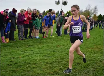  ??  ?? Claragh Keane on her way to a bronze medal, matching her sister’s feat in the process.