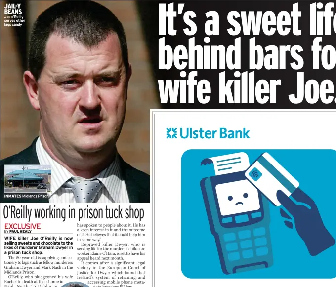  ?? Midlands Prison ?? Joe o’reilly serves other lags candy
INMATES