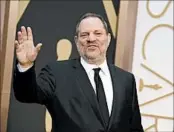  ?? JORDAN STRAUSS/INVISION 2014 ?? Harvey Weinstein, fired Oct. 8. from Weinstein Co.’s board, is suing the embattled firm to see emails and documents.