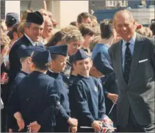  ??  ?? The Duke of Edinburgh on royal walkabout during a 1995 visit to Oban.