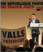  ??  ?? Manuel Valls, jeudi soir, à Alfortvill­e.