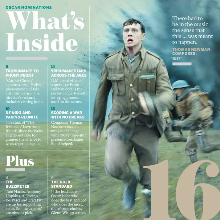  ?? Photo of George MacKay in “1917” from Universal Pictures and DreamWorks Pictures ??