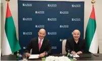  ?? — supplied photo ?? Founder and chairman of Azizi Developmen­ts Mirwais Azizi, and chief operating officer of of KEO Internatio­nal Mr Gregory Karpinski attend the signing ceremony.