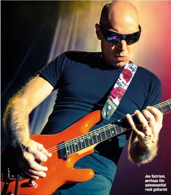  ??  ?? Joe Satriani, perhaps the quinessent­ial rock guitarist