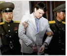  ?? JON CHOL JIN / AP ?? Otto Warmbier, detained in North Korea in 2016, died after returning to University of Cincinnati Medical Center in 2017.