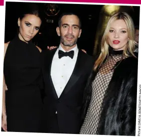  ?? Picture: DAVE M. BENETT/GETTY IMAGES ?? Frosty: Kate Moss (right) apparently agreed to be pictured with Victoria Beckham after designer Marc Jacobs intervened