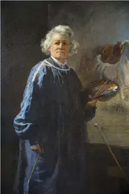  ??  ?? A late portrait of Bonheur, in her artist’s smock, by Anna Klumpke.
Begun in 1898, it was completed after Bonheur’s death in 1899.