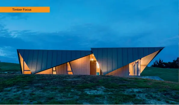  ??  ?? Above: This award-winning architect-designed rural work studio in the Waimea Inlet, in Tasman district, was conceived with CLT in mind.Below left: XLam CEO, Gary Caulfield.Below right: The inside of the Waimea studio shows off the CLT wood panels.Opposite page: