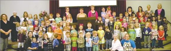  ?? COURTESY PHOTO ?? Graduates from the 40th graduation ceremony for Thursday Bible School at Farmington Church of Christ take a group picture. A 40-year reunion of the Bible School will be held 1-4 p.m., June 27 at the church on Main Street in Farmington.