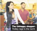  ??  ?? The Unhappy shopper: Trolley rage is the norm