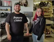  ??  ?? Michael Sweitzer and wife Callan Burns launched Monster Cookies in August.