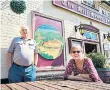  ??  ?? Clive and Sue Stockton fear their pub will be lost to the sea in 30 years