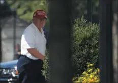  ?? PATRICK SEMANSKY - THE ASSOCIATED PRESS ?? President Donald Trump arrives at the White House, Sunday, July 5, 2020, in Washington after visiting Trump National Golf Club in Sterling, Va.