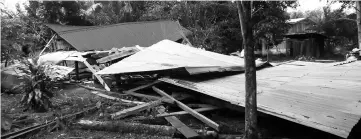  ??  ?? One of the houses in Kampung Bobotong allegedly dismantled by the Forestry Department.