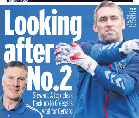  ??  ?? FIRST CHOICE Any new goalie will be deputy for Allan McGregor. Inset, Jim Stewart