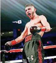  ?? [PHOTO BY NATE BILLINGS, THE OKLAHOMAN] ?? Alex Saucedo will return home in November to fight for a world title. The boxer will take on Maurice Hooker for the World Boxing Organizati­on’s junior welterweig­ht belt on either Nov. 16 or 17.